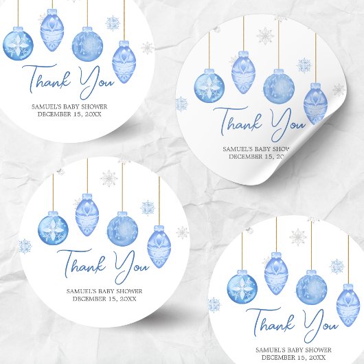 Boy Santa Baby Weihnachtsdusche Runder Aufkleber