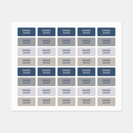 Boy School Daycare Name Etiketten (Blatt)