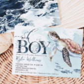 Boy Sea Turtle, Ocean Baby Shower Einladung