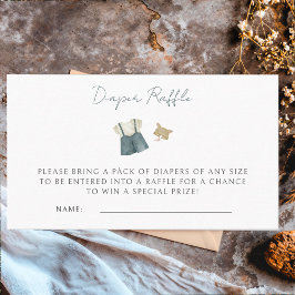 Boy Simple Clothes Watercolor Babydusche Begleitkarte