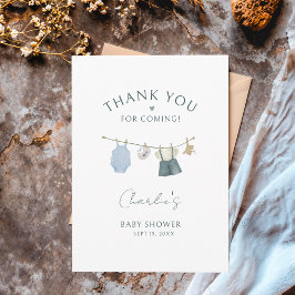 Boy Simple Clothes Watercolor Babydusche Postkarte