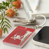 Boy Skaten Vintag Thunder_Cove Weihnachten Schlüsselanhänger (Vorderseite rechts)