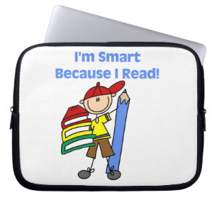 Boy Smart, weil ich lese Laptopschutzhülle