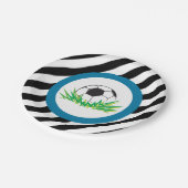 Boy Soccer Birthday Party Paper Teller (Schrägansicht)