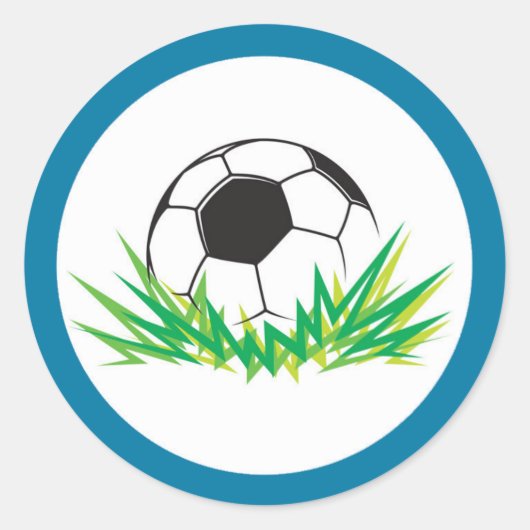 Boy Soccer Geburtstagsparty Stickers (Vorderseite)