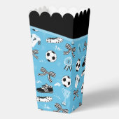 Boy Soccer Player Geburtstagsparty blau Geschenkschachtel (Rückseite)