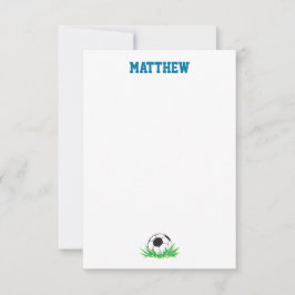 Boy Soccer Vielen Dank Stationery Mitteilungskarte