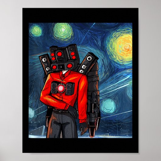 Boy Speakerman Video Game Controller Gamer Poster (Vorne)