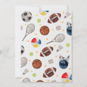 Boy Sports Kindergeburtstag Einladung (Rückseite)