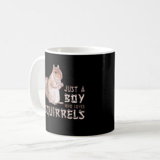 Boy Squirrel Lover Kaffeetasse (Vorderseite Links)