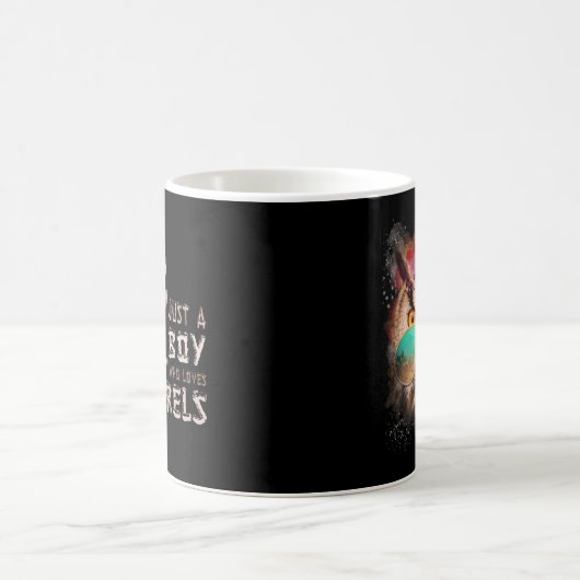 Boy Squirrel Lover Kaffeetasse (Mittel)