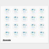 Boy Stork Baby Shower Stickers (Blatt)