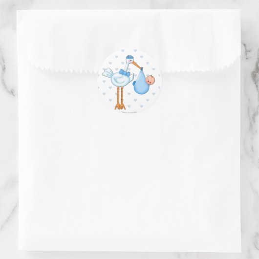 Boy Stork Sticker (Tasche)