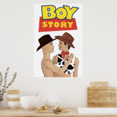 Boy Story Funny Gay Interest LGBT Design Gay Art Q Poster (Küche)