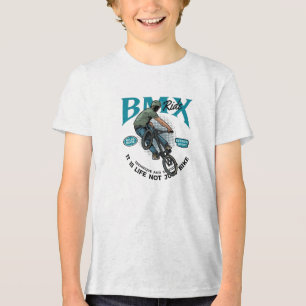 Boy Stunt auf dem Fahrrad Tri-Blend Shirt