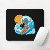 Boy Summer Vacation Skeleton Surfing Hawaii Hawaii Mousepad (Mit Mouse)