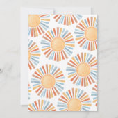 Boy Sunshine Baby Dusche Einladung (Rückseite)