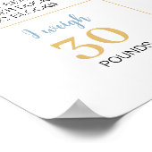 Boy Sunshine Rainbow Birthday Milestone Poster (Ecke)