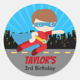 Boy Superhero Stickers Kindergeburtstag Gastgesche