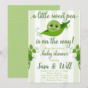 Boy Sweet Pea Pod Kinderdusche Einladung