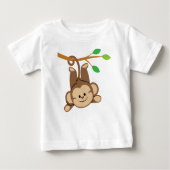 Boy Swinging Monkey Baby T-shirt (Vorderseite)