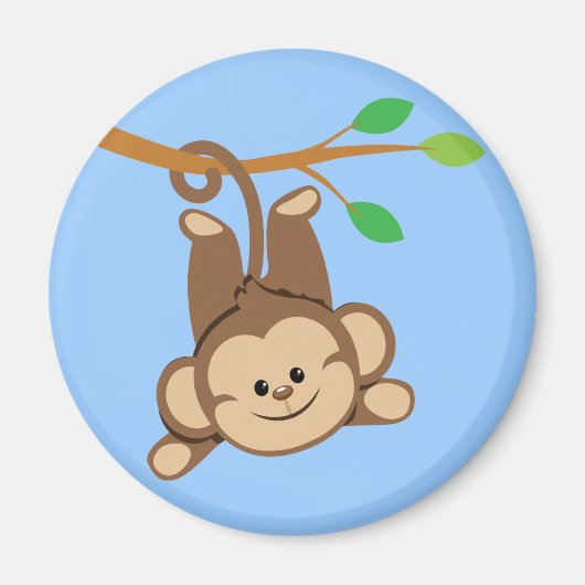 Boy Swinging Monkey Magnet (Vorne)