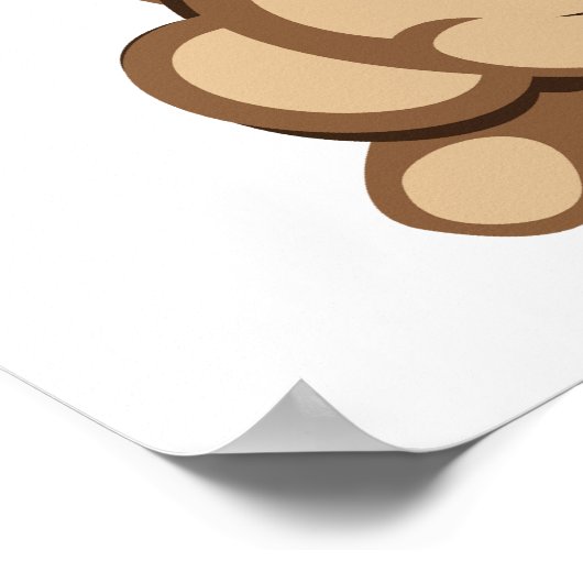 Boy Swinging Monkey Poster (Ecke)