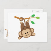 Boy Swinging Monkey Postkarte (Vorne/Hinten)