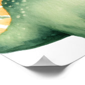 Boy T-rex Dinosaur Birthday Party Welcome Poster (Ecke)