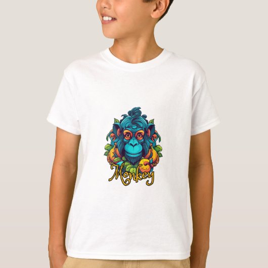 Boy T - Shirt Monkey Design (Vorderseite)