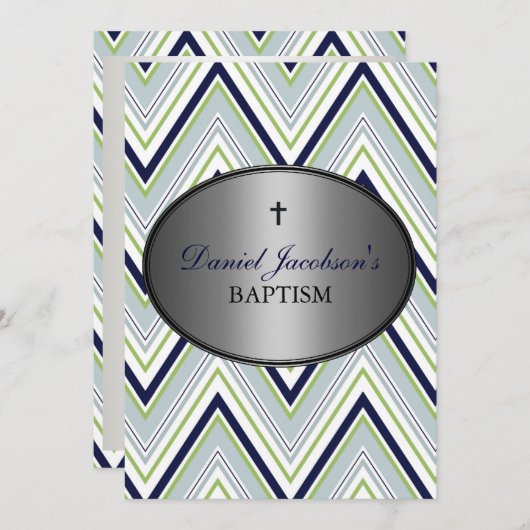 Boy-Taufe Einladung (Vorne/Hinten)