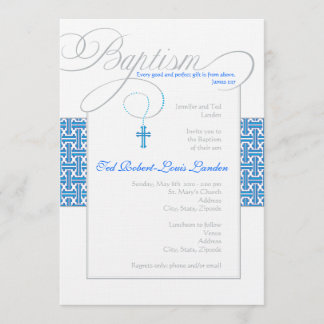 Boy-Taufe| Royal Blue Einladung