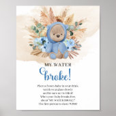 Boy Teddy Bär tropisches My Water Broke Spiel-Schi Poster (Vorne)