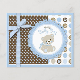 Boy Teddy Bear Advice Card