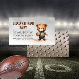 Boy Teddy Bear American Football Books for Baby Begleitkarte