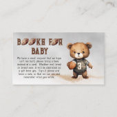 Boy Teddy Bear American Football Books for Baby Begleitkarte (Vorderseite)