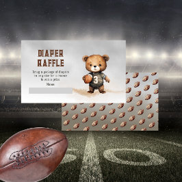 Boy Teddy Bear American Football Windelwölfe Begleitkarte