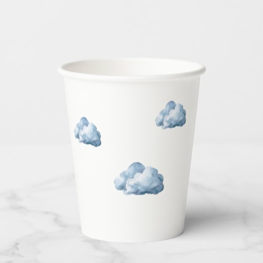 Boy Teddy Bear Baby Dusche Pappbecher (Rückseite)