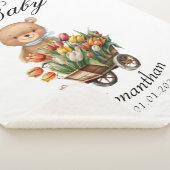 Boy Teddy Bear Blue Baby Dusche Bläsernasse Rustik Sherpadecke (3/4)