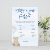 Boy Teddy Bear Blue Balloon Was ist in Ihrer Geldb (Stehend Vorderseite)