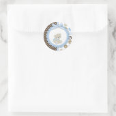 Boy Teddy Bear Danke, dass Sie einen Rundaufkleber Runder Aufkleber (Tasche)