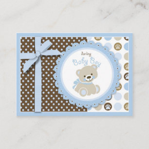 Boy Teddy Bear Erinnerung Notecard Begleitkarte