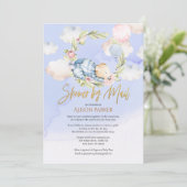 Boy Teddy Bear Niedlich Woodland Babydusche per Ma Einladung (Stehend Vorderseite)