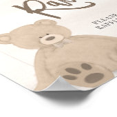 Boy Teddy Bear Tan Balloon Windle Raffle Sign Poster (Ecke)