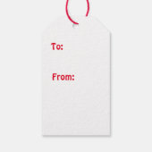 Boy Teddy Bear Weihnachtstag Geschenkanhänger (Rückseite)