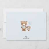 Boy Teddy Bear wir können frühzeitig abwarten Baby Einladung (Rückseite)