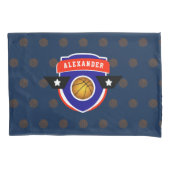 Boy Teen Basketball Ball Sport Blue Red Athlete Kissenbezug (Vorderseite)
