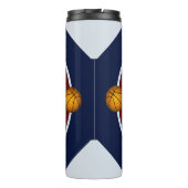 Boy Teen Basketball Stars Name Blue Red Thermosbecher (Rückseite)