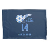 Boy Teen Soccer Ball Athlete Name Personalisiert Kissenbezug (Vorderseite)