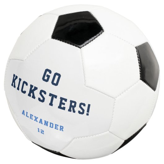 Boy Teenager Sports Blue Team Simple Soccer Ball (Dreiviertel)